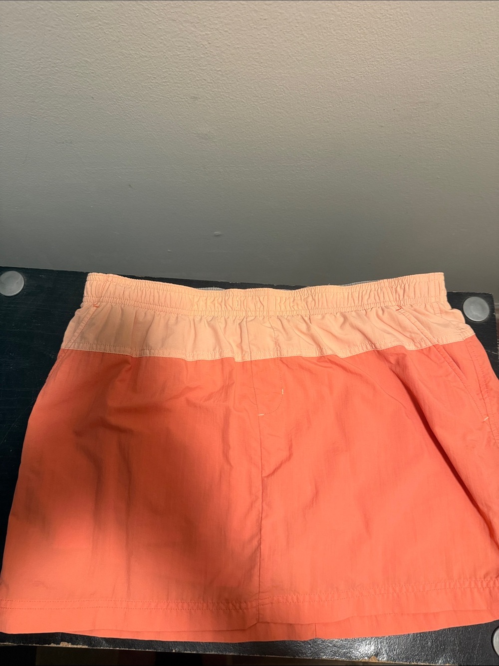Columbia Two-Tone Peach/Coral Elastic-Waist ladies skort Large EUC
